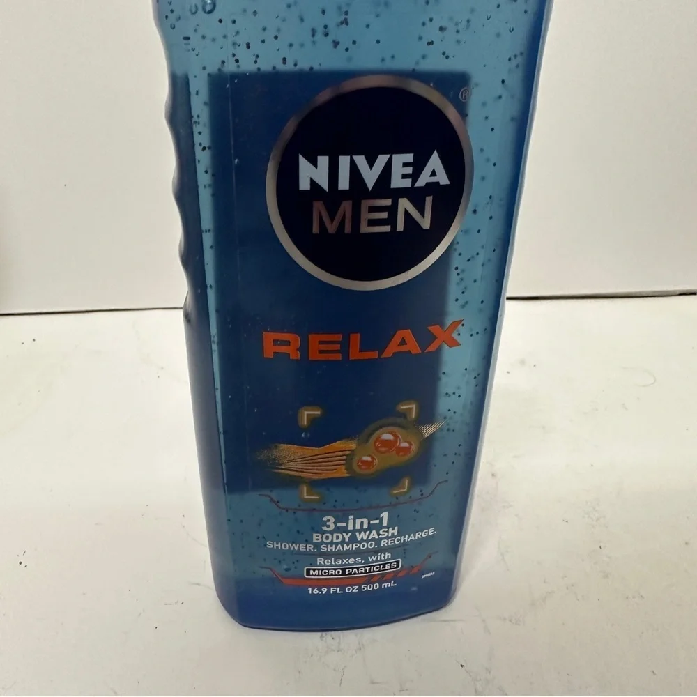 Nivea for Men Relax Body Wash 3 in 1 Body Hair Face 16.9 OZ HTF